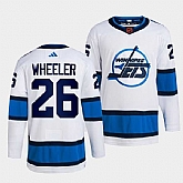 Men's Winnipeg Jets #26 Blake Wheeler White 2022 Reverse Retro Stitched Jersey Dzhi,baseball caps,new era cap wholesale,wholesale hats